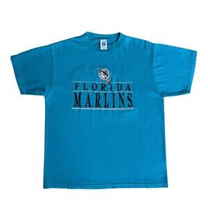 Vintage Florida Miami Marlins 80s MLB Baseball Embroidered Logo 7 Shirt Medium